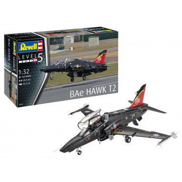 KIT PARA MONTAR REVELL AVIÃO BAE HAWK T2 1/32 158 PEÇAS REV 03852